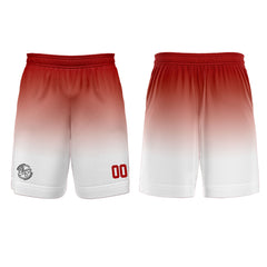 Kundenspezifisches Rot Weiß Basketball Fußball Schießen langes T-Shirt für Erwachsene und Kinder