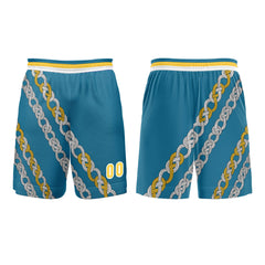 Benutzerdefinierter Gelb Blau Basketball Jersey Uniform Anzug gedruckt Ihr Logo Name Nummer