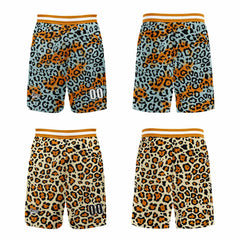 Benutzerdefinierte Eisberg Blau Gelb Reversible Basketball Jersey Personalisierte Print Name Nummer Logo