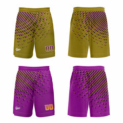 Benutzerdefinierte Gold Rosa Reversible Basketball Jersey Personalisierte Print Name Nummer Logo