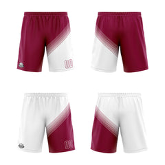 Benutzerdefinierte Rot Weiß Reversible Basketball Jersey Personalisierte Print Name Nummer Logo