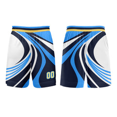 Benutzerdefinierter Blau Gelb Basketball Jersey Uniform Anzug gedruckt Ihr Logo Name Nummer