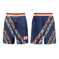 Benutzerdefinierter Blau Orange Basketball Jersey Uniform Anzug gedruckt Ihr Logo Name Nummer