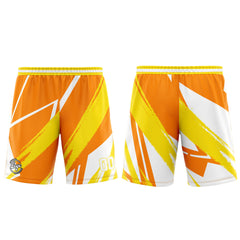 Benutzerdefinierter Orange Gelb Basketball Jersey Uniform Anzug gedruckt Ihr Logo Name Nummer