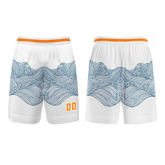 Benutzerdefinierter Blau Orange Basketball Jersey Uniform Anzug gedruckt Ihr Logo Name Nummer