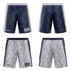 Benutzerdefinierte Marine Grau Reversible Basketball Jersey Personalisierte Drucken Name Nummer Logo