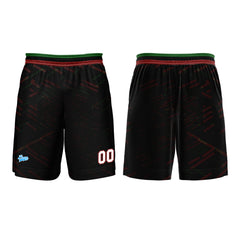 Benutzerdefinierter Schwarz Orange Rot Basketball Jersey Uniform Anzug gedruckt Ihr Logo Name Nummer