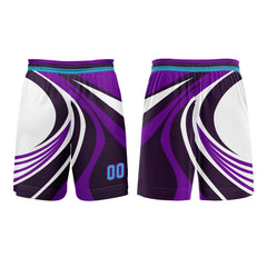 Benutzerdefinierter Violett Blau Basketball Jersey Uniform Anzug gedruckt Ihr Logo Name Nummer