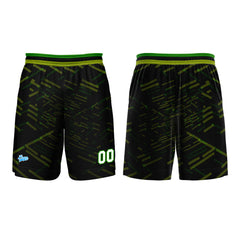 Benutzerdefinierter Schwarz Grün Basketball Jersey Uniform Anzug gedruckt Ihr Logo Name Nummer