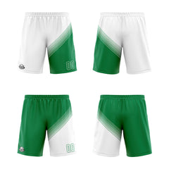 Benutzerdefinierte Weiß Grün Reversible Basketball Jersey Personalisierte Print Name Nummer Logo