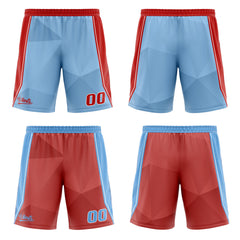 Benutzerdefinierte Blau Rot Reversible Basketball Jersey Personalisierte Drucken Name Nummer Logo