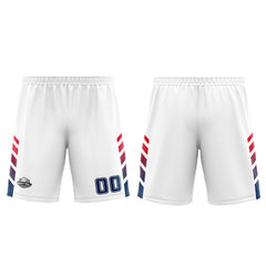 Benutzerdefinierter Weiß Blau Basketball Jersey Uniform Anzug gedruckt Ihr Logo Name Nummer