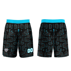 Benutzerdefinierte Schwarz Blau Cyan Fußball Trikots für Männer Frauen Personalisierte Fußball Uniformen für Erwachsene und Kind