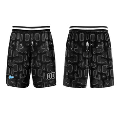 Benutzerdefinierter Schwarz Basketball Jersey Uniform Anzug gedruckt Ihr Logo Name Nummer