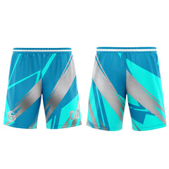 Benutzerdefinierter Cyan Grau Basketball Jersey Uniform Anzug gedruckt Ihr Logo Name Nummer