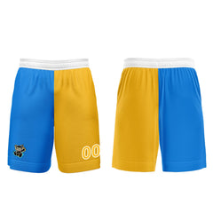 Benutzerdefinierte Blau Gelb Fußball Trikots für Männer Frauen Personalisierte Fußball Uniformen für Erwachsene und Kind