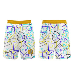 Benutzerdefinierter Weiß Gelb Basketball Jersey Uniform Anzug gedruckt Ihr Logo Name Nummer