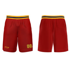 Benutzerdefinierter Rot Gelb Weiß Blau Basketball Jersey Uniform Anzug gedruckt Ihr Logo Name Nummer