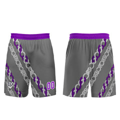 Benutzerdefinierte Grau Violett Trikots für Männer Frauen Personalisierte Fußball Uniformen für Erwachsene und Kind