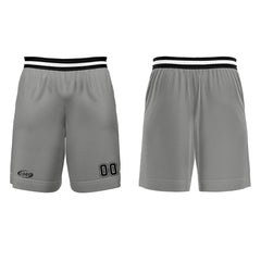 Benutzerdefinierter Grau Schwarz Weiß Basketball Jersey Uniform Anzug gedruckt Ihr Logo Name Nummer