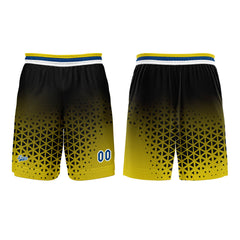 Benutzerdefinierter Gelb Blau Basketball Jersey Uniform Anzug gedruckt Ihr Logo Name Nummer