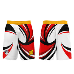 Benutzerdefinierte Weiß Rot Trikots für Männer Frauen Personalisierte Fußball Uniformen für Erwachsene und Kind