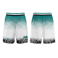 Benutzerdefinierter Blau Weiß Basketball Jersey Uniform Anzug gedruckt Ihr Logo Name Nummer