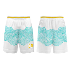 Benutzerdefinierter Blaue Zitrone Gelb Basketball Jersey Uniform Anzug gedruckt Ihr Logo Name Nummer