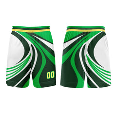 Benutzerdefinierter Grün Gelb Basketball Jersey Uniform Anzug gedruckt Ihr Logo Name Nummer