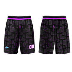 Benutzerdefinierter Schwarz Lila Basketball Jersey Uniform Anzug gedruckt Ihr Logo Name Nummer