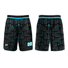 Benutzerdefinierter Schwarz Blau Basketball Jersey Uniform Anzug gedruckt Ihr Logo Name Nummer