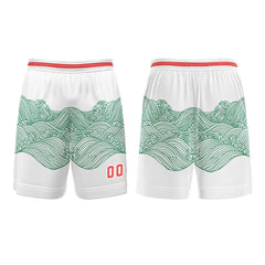 Benutzerdefinierter Grün Rot Basketball Jersey Uniform Anzug gedruckt Ihr Logo Name Nummer