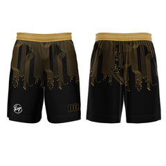 Kundenspezifisches Schwarz Gold Basketball Fußball Schießen langes T-Shirt für Erwachsene und Kinder