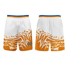 Benutzerdefinierter Orange Blau Basketball Jersey Uniform Anzug gedruckt Ihr Logo Name Nummer