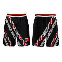 Benutzerdefinierter Schwarz Rot Basketball Jersey Uniform Anzug gedruckt Ihr Logo Name Nummer