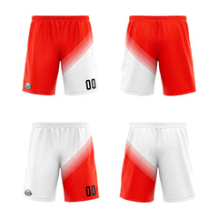 Benutzerdefinierte Rot Weiß Reversible Basketball Jersey Personalisierte Print Name Nummer Logo