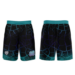 Benutzerdefinierte Schwarz Cyan Trikots für Männer Frauen Personalisierte Fußball Uniformen für Erwachsene und Kind