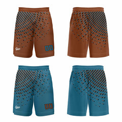 Benutzerdefinierte Braun Blau Reversible Basketball Jersey Personalisierte Print Name Nummer Logo