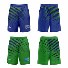 Benutzerdefinierte Blau Grün Reversible Basketball Jersey Personalisierte Print Name Nummer Logo