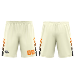 Benutzerdefinierter Creme Orange Basketball Jersey Uniform Anzug gedruckt Ihr Logo Name Nummer