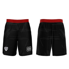 Benutzerdefinierte Schwarz Rot Trikots für Männer Frauen Personalisierte Fußball Uniformen für Erwachsene und Kind