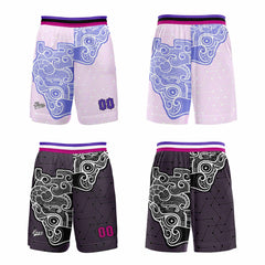 Benutzerdefinierte Lila Reversible Basketball Jersey Personalisierte Print Name Nummer Logo