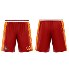 Benutzerdefinierter Rot Orange Basketball Jersey Uniform Anzug gedruckt Ihr Logo Name Nummer