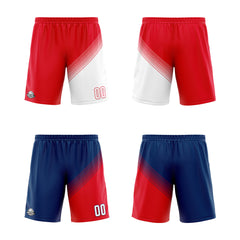 Benutzerdefinierte Rot Weiß Reversible Basketball Jersey Personalisierte Print Name Nummer Logo