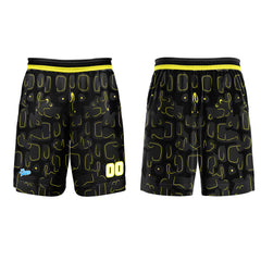 Benutzerdefinierter Schwarz Gelb Basketball Jersey Uniform Anzug gedruckt Ihr Logo Name Nummer