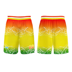 Benutzerdefinierter Orange Gelb Basketball Jersey Uniform Anzug gedruckt Ihr Logo Name Nummer