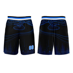 Benutzerdefinierter Blau Basketball Jersey Uniform Anzug gedruckt Ihr Logo Name Nummer