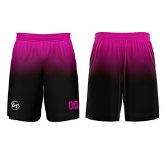 Kundenspezifisches Rosa Schwarz Basketball Fußball Schießen langes T-Shirt für Erwachsene und Kinder