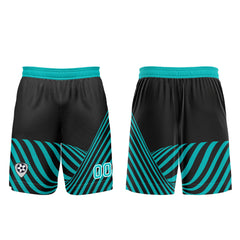 Benutzerdefinierte Schwarz Blaugrün Trikots für Männer Frauen Personalisierte Fußball Uniformen für Erwachsene und Kind