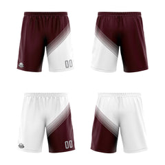 Benutzerdefinierte Braun Weiß Reversible Basketball Jersey Personalisierte Print Name Nummer Logo